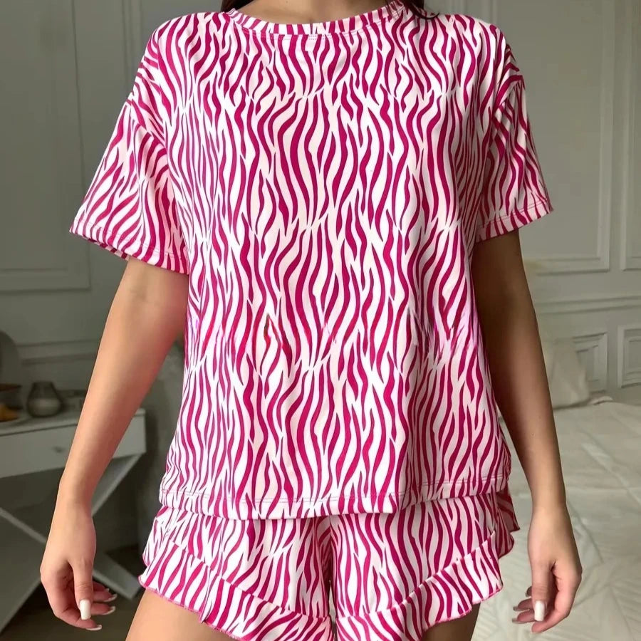 Pijama con estampado de zebra