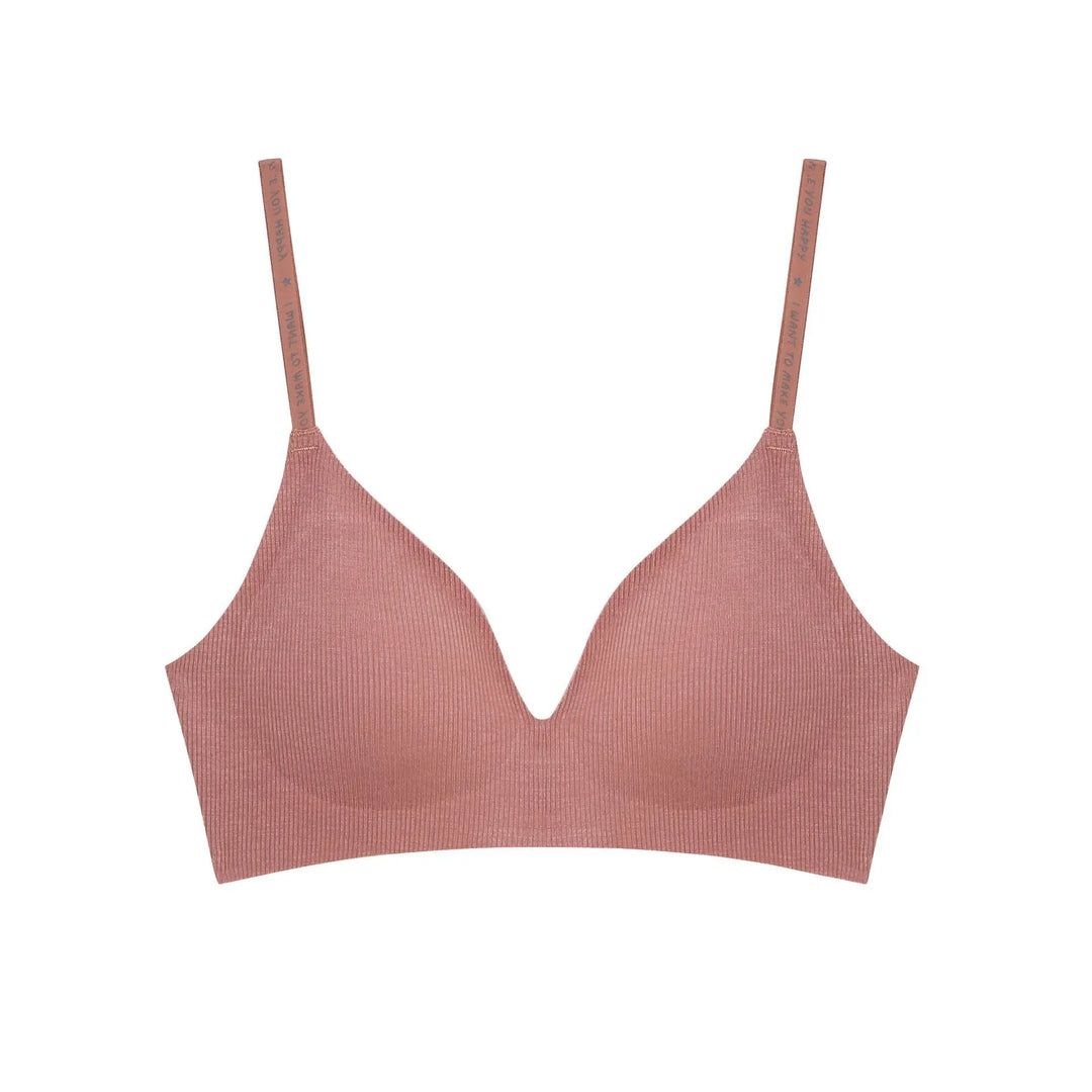 Sujetador de punto acanalado sin aros