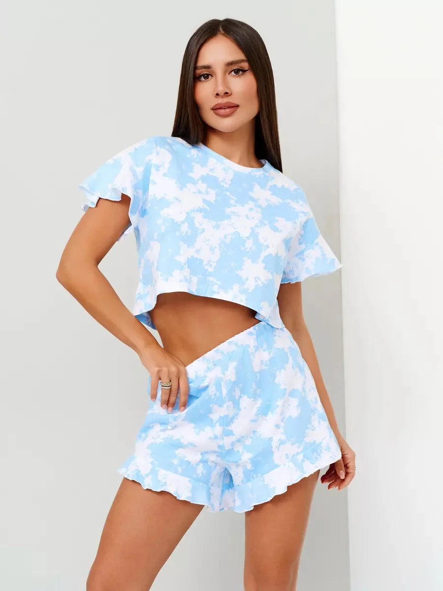 Pijama con estampado de nubes