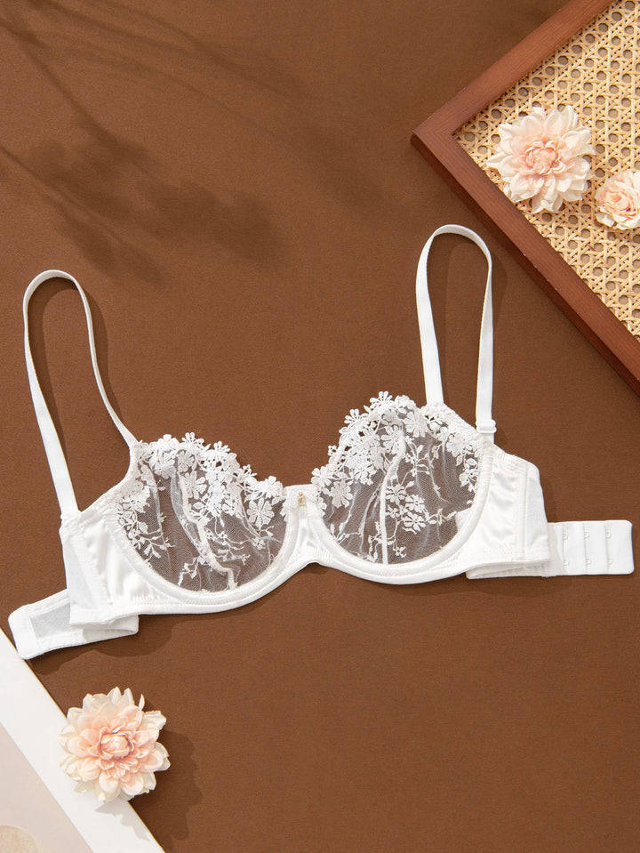 Sujetador de encaje floral