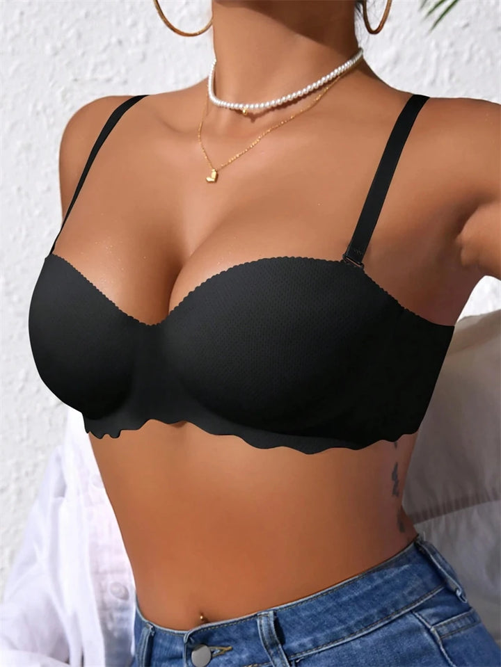 Sujetador con ribete de volantes