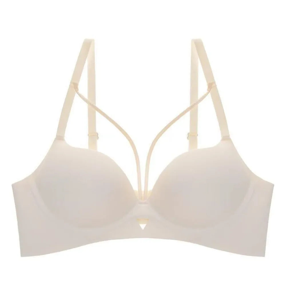 Sujetador push up con ribete de tiras