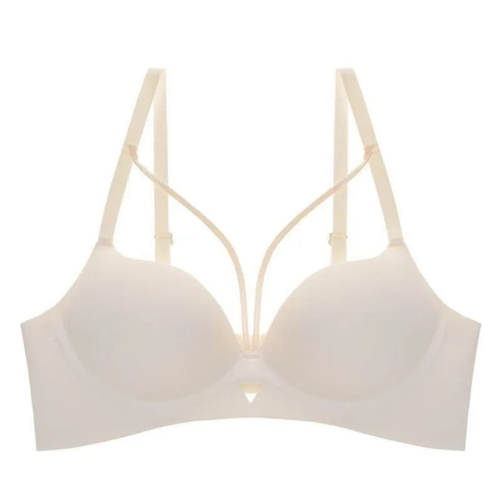 Sujetador push up con ribete de tiras