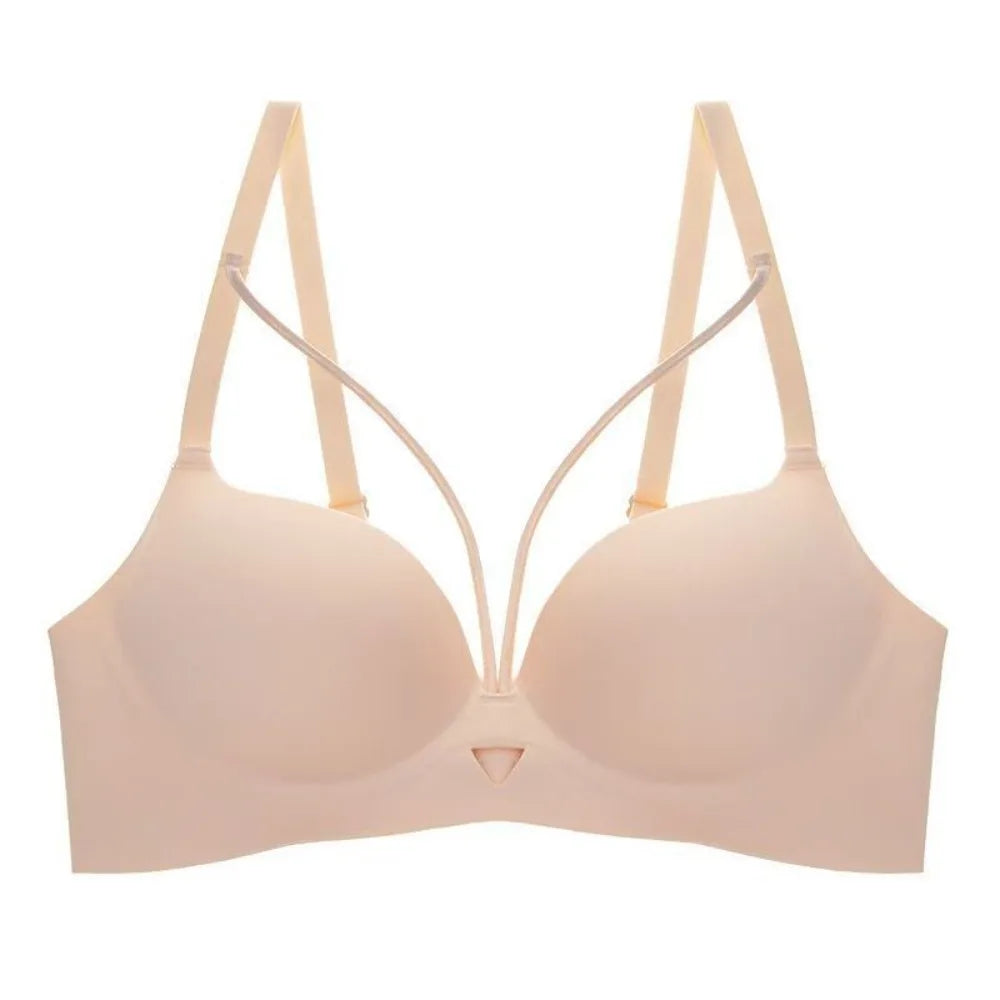 Sujetador push up con ribete de tiras