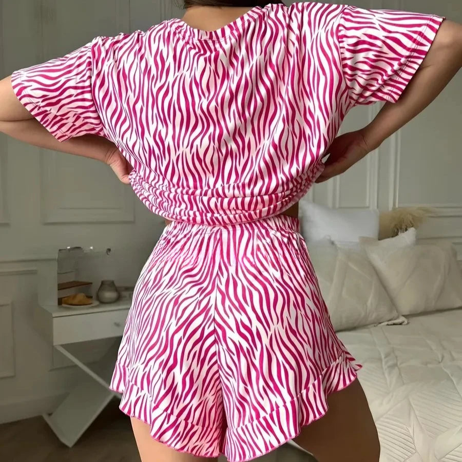 Pijama con estampado de zebra