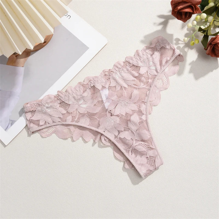 Paquete de 5 braguitas con bordado floral