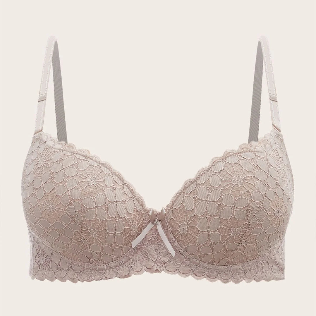 Sujetador con encaje y aros