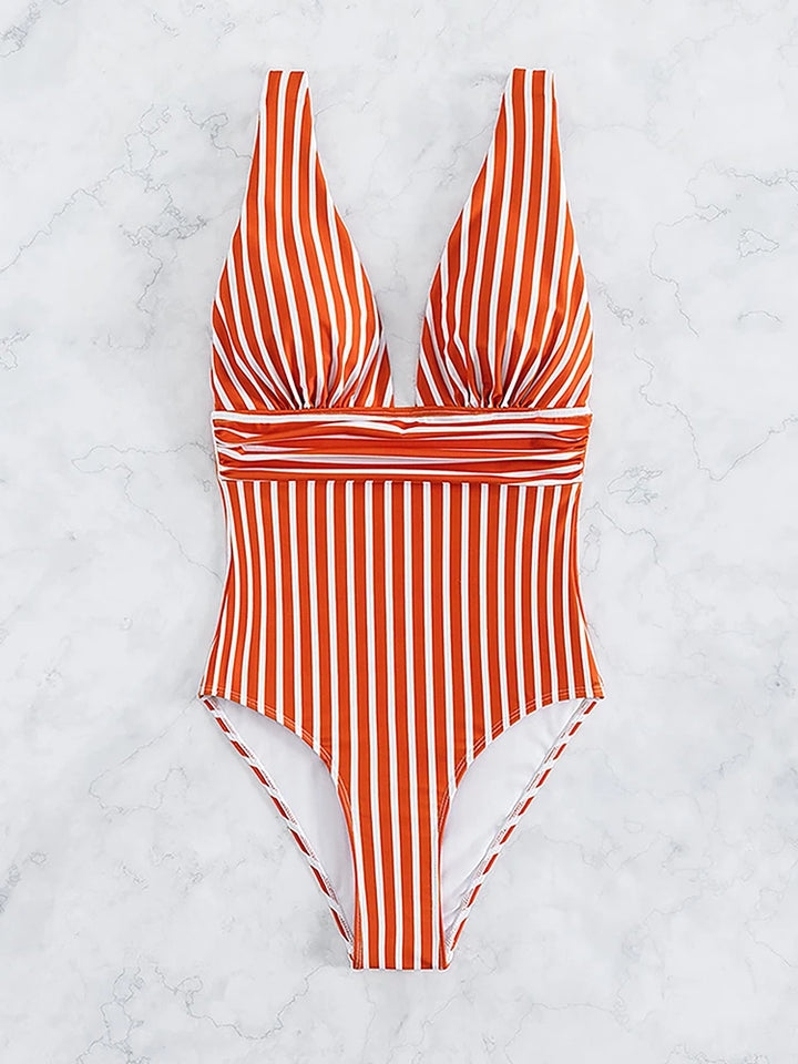 Bañador con diseño a rayas