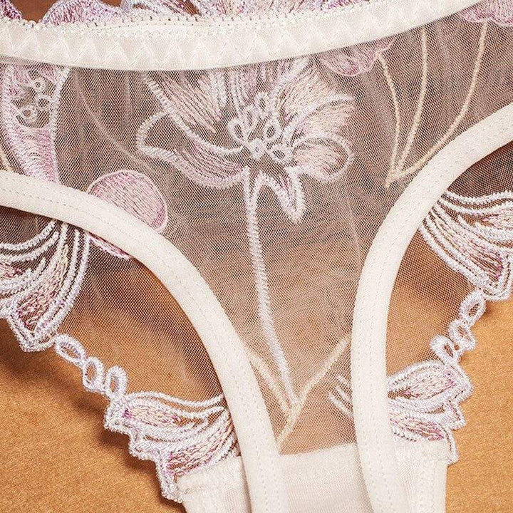 Tanga transparente con bordado-Laurene.es